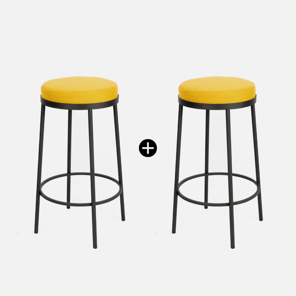 Stockholm Round Kitchen Stool Combo - Bright