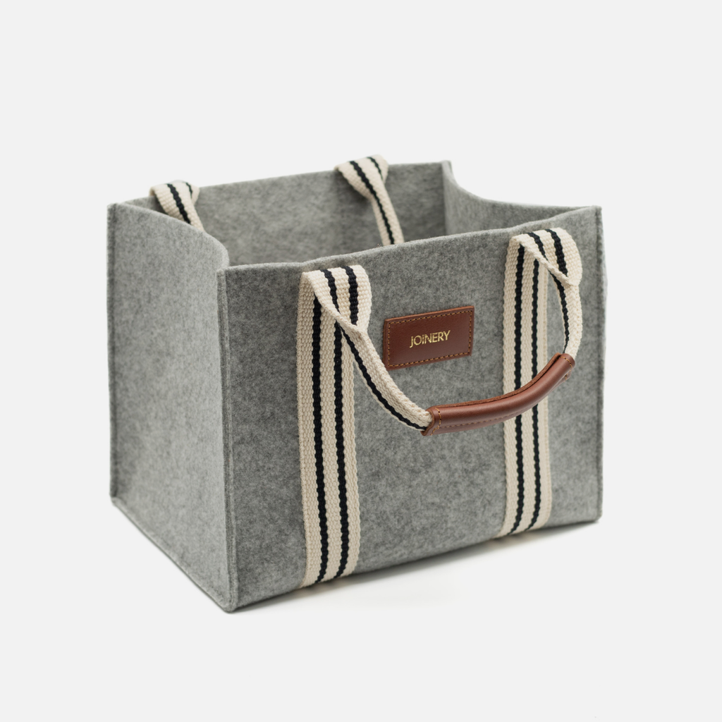 Mini Box Tote - Felt + Leather