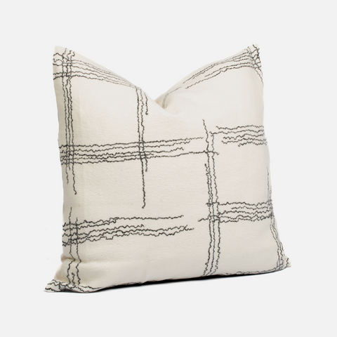 Merino Wool Cushion Cover 60cm x 60cm - Linear Lines
