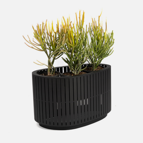 Reeded Floor Planter - Organic