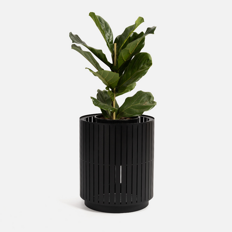 Reeded Floor Planter - Round