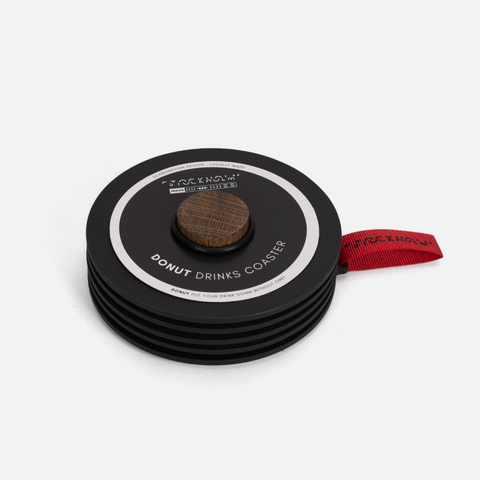 Stockholm Donut Coaster Set - Black