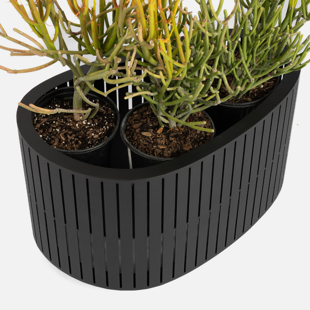 Reeded Floor Planter - Organic