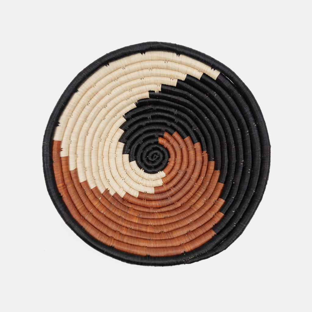Uganda Wall Basket - Black, Natural & Terra