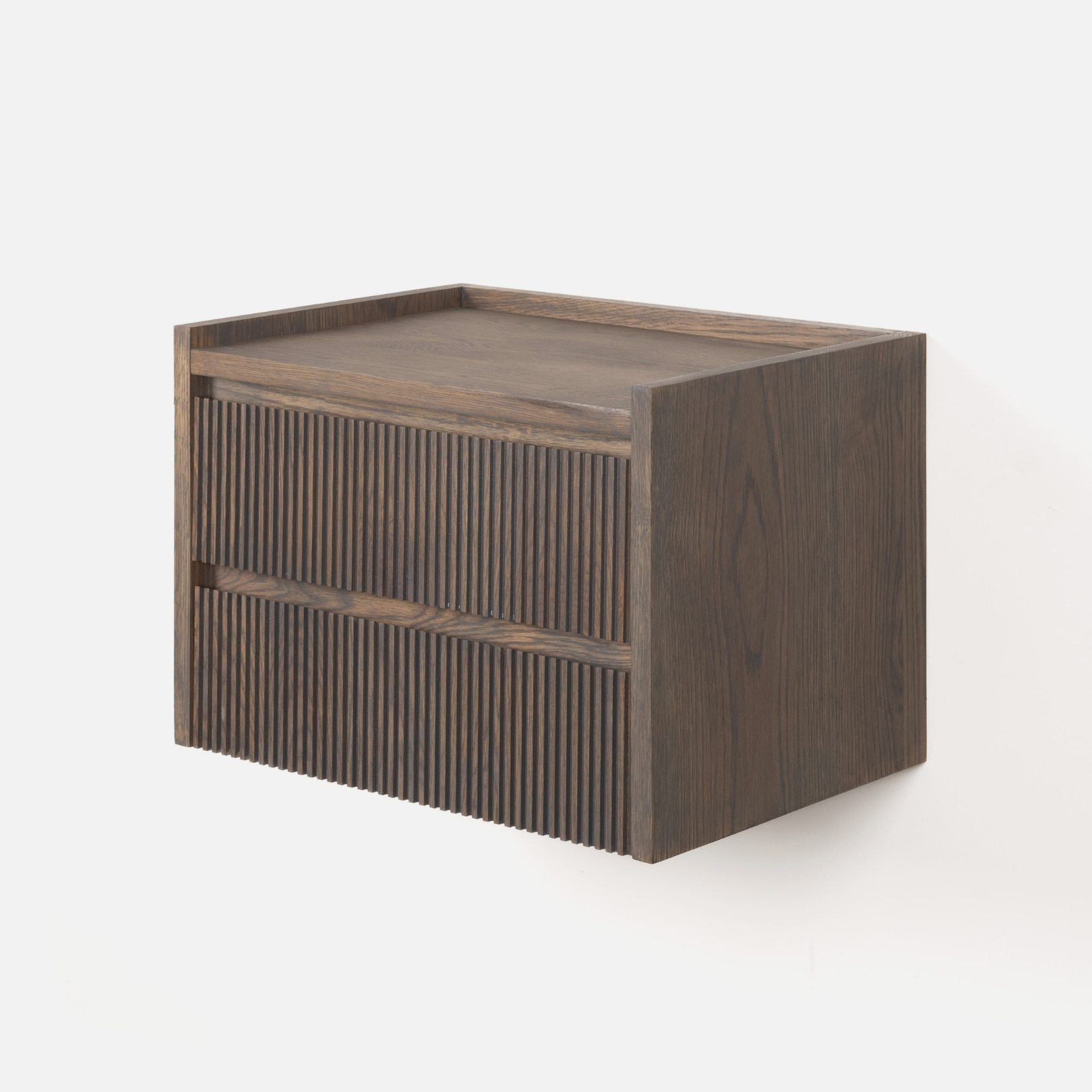 The Monolith Floating Bedside - Smoke Brown Oak