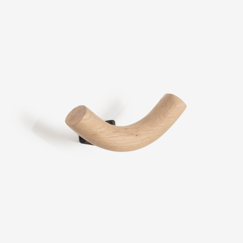 Noodle Wall Hook - Solid Oak