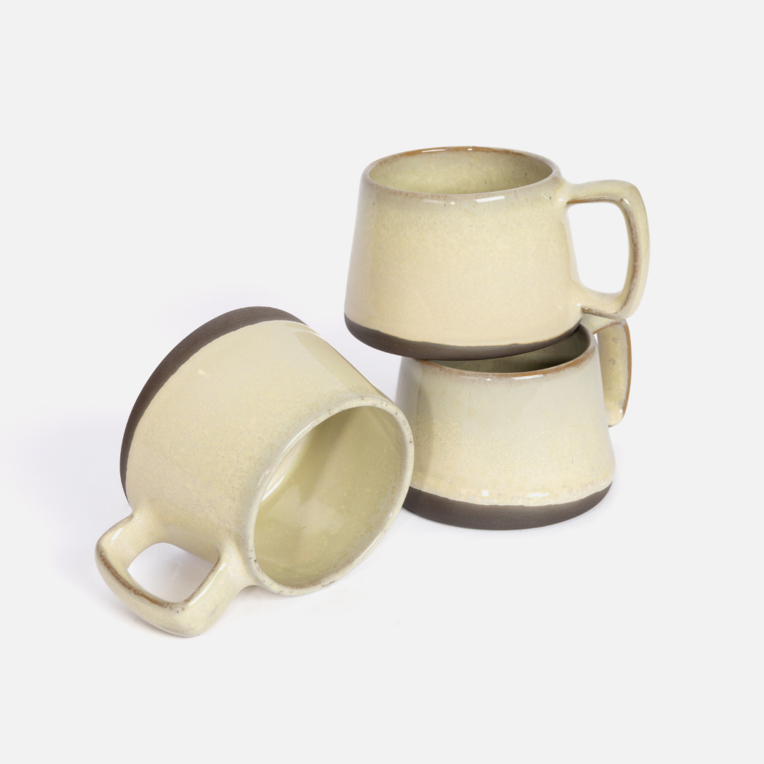 Away Cup - Black & Ivory / Oatmeal Glaze