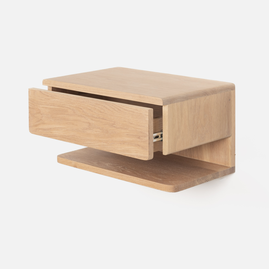 Heritage Floating Bedside Table - Light Oak