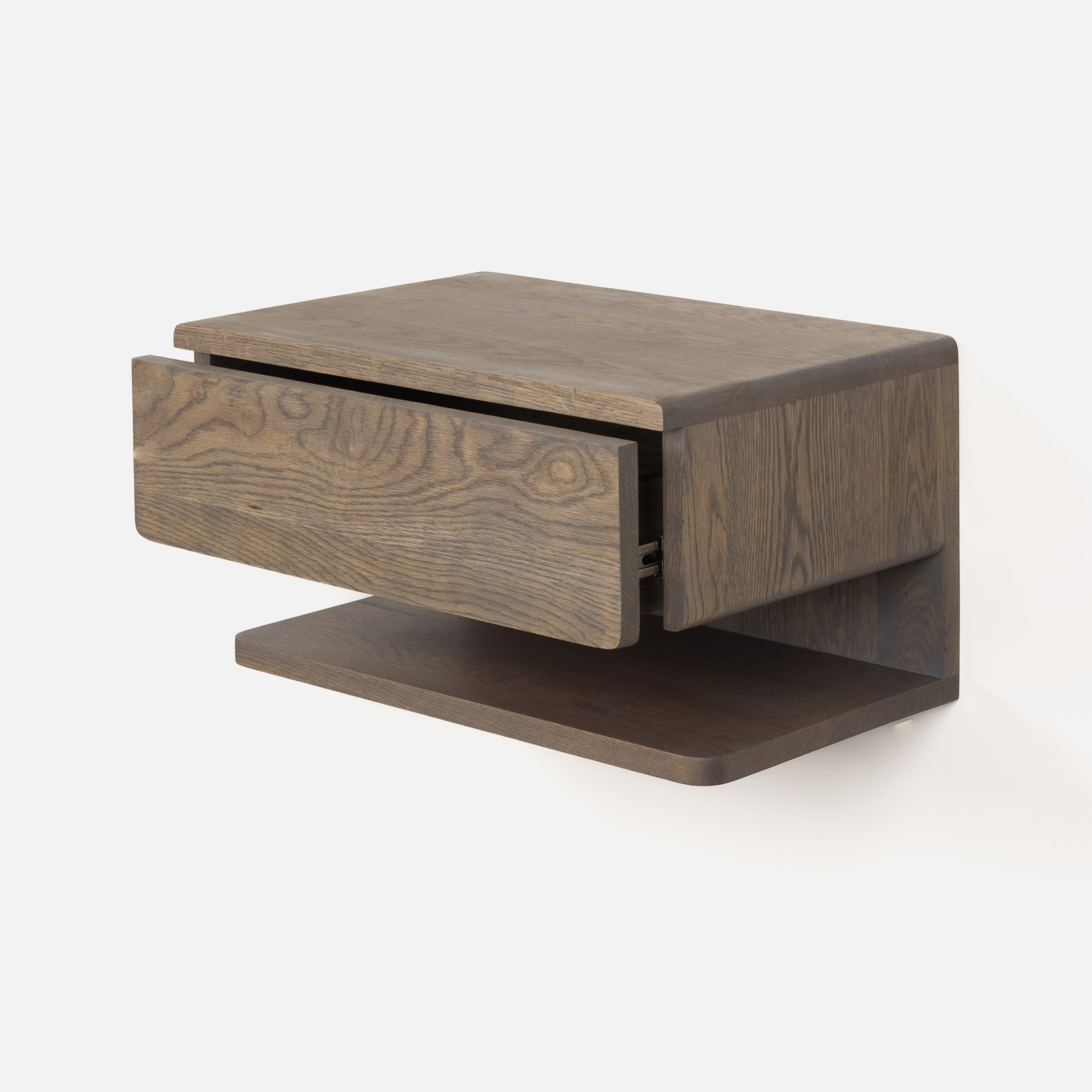 Heritage Floating Bedside Table - Ash brown Oak