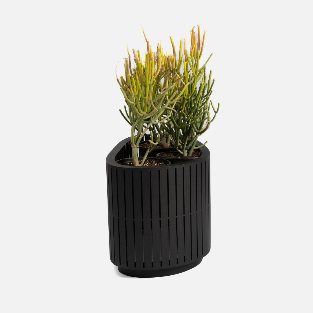 Reeded Floor Planter - Organic