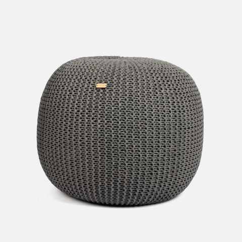 Zimbo Round Ottoman - Dark Grey