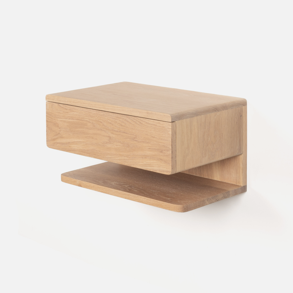 Heritage Floating Bedside Table - Light Oak