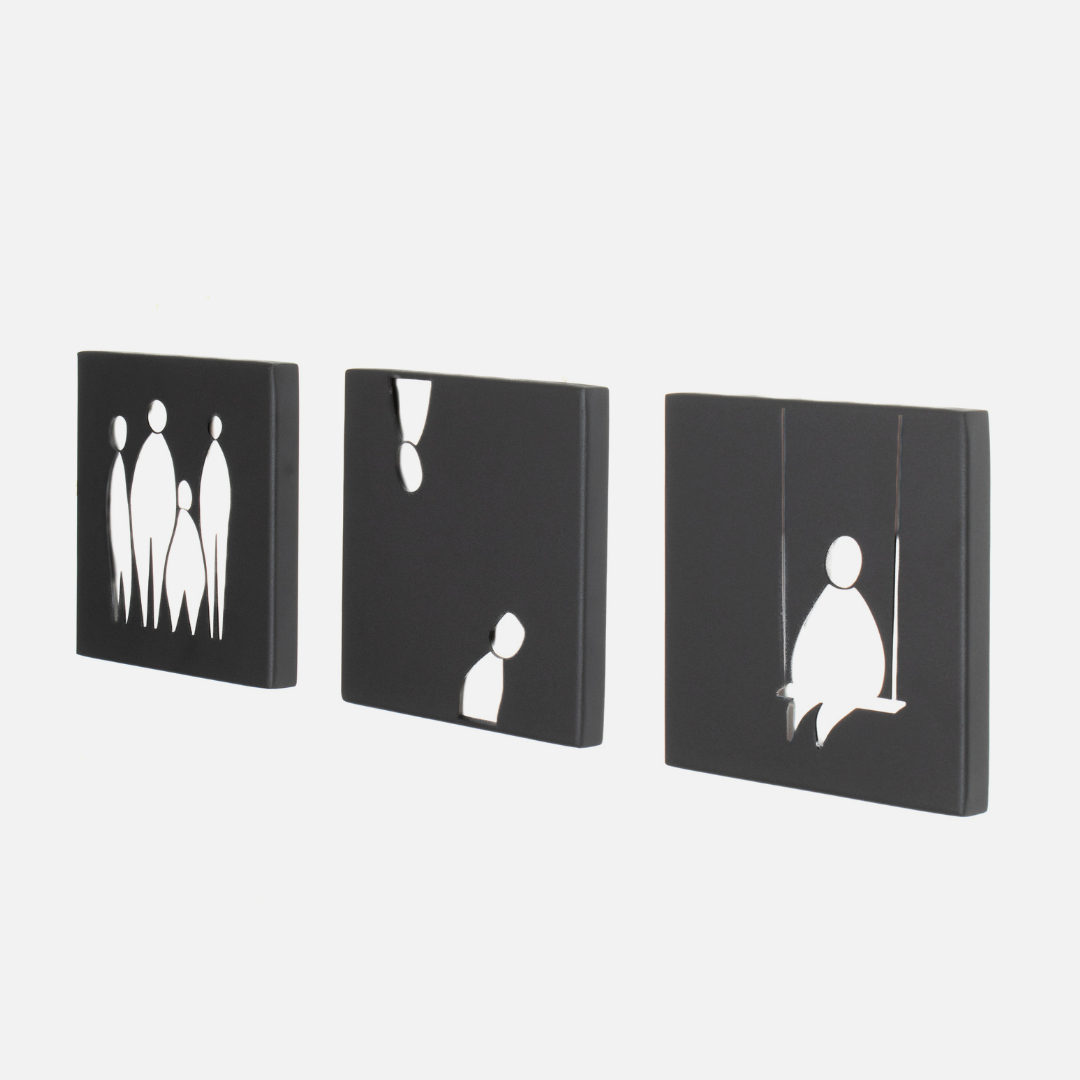 Steel Wall Art - Play Series (Set of 6)