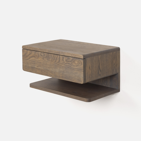 Heritage Floating Bedside Table - Ash brown Oak