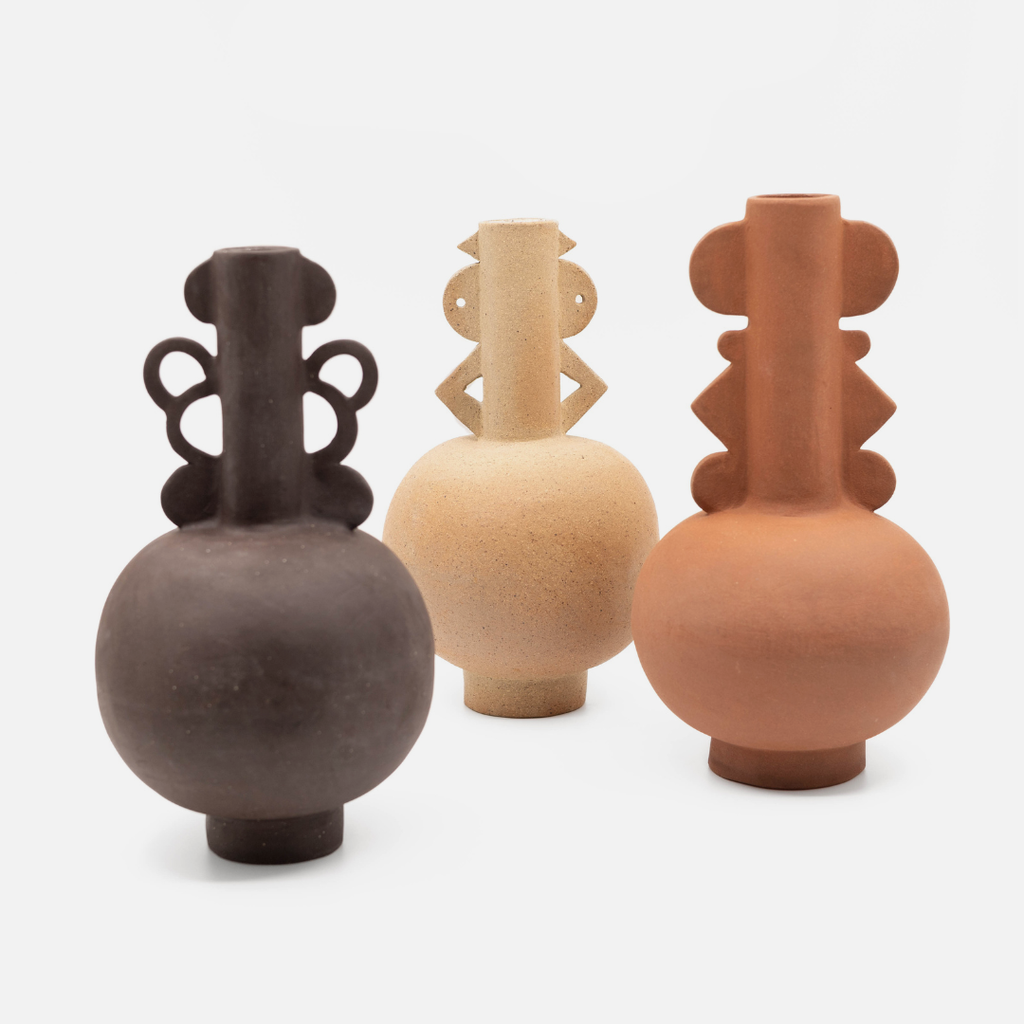 Trio Totem Vase - Natural