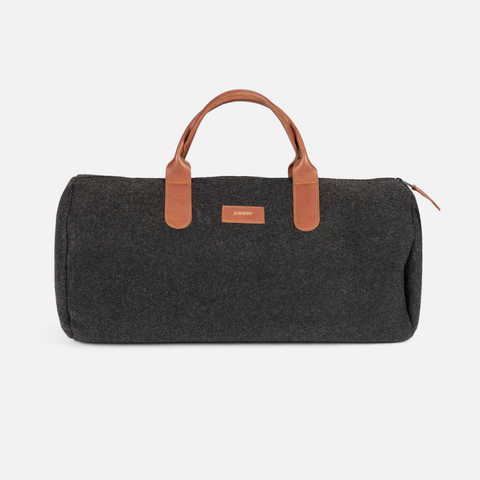 Duffel Bag - Charcoal + Tan Leather