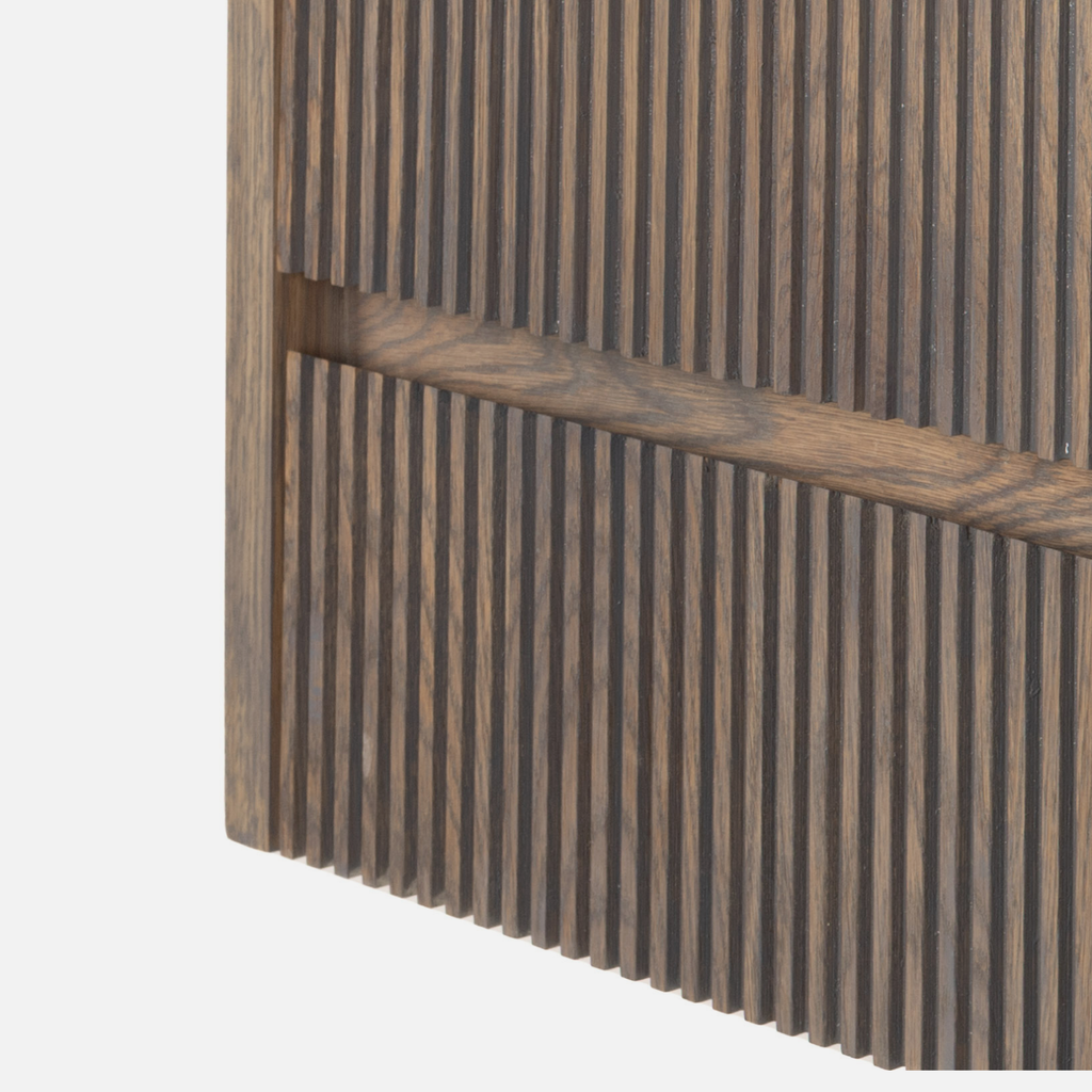 The Monolith Floating Bedside - Smoke Brown Oak
