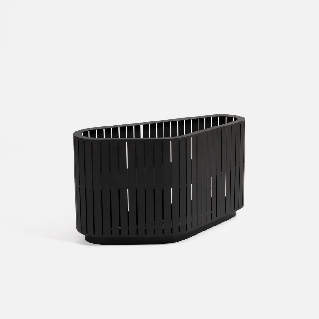 Reeded Floor Planter - Angular