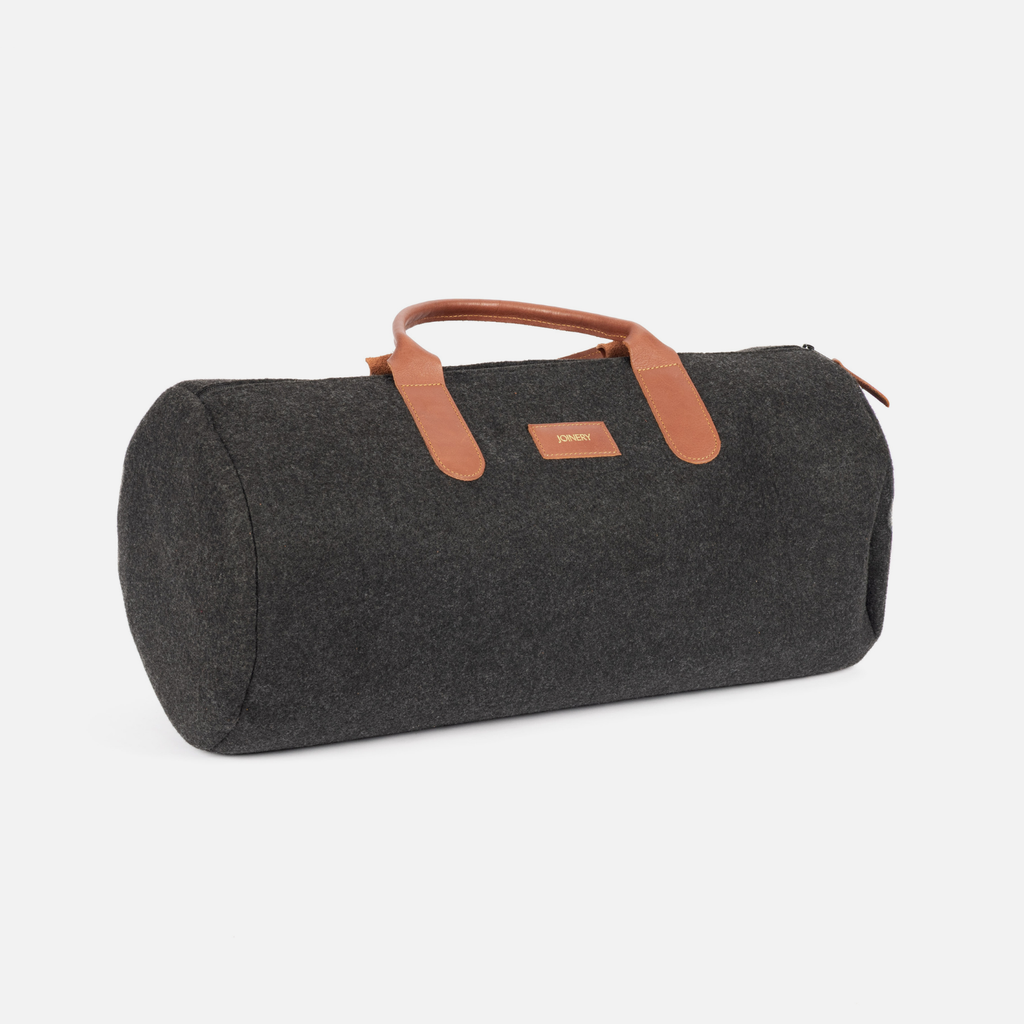 Duffel Bag - Charcoal + Tan Leather