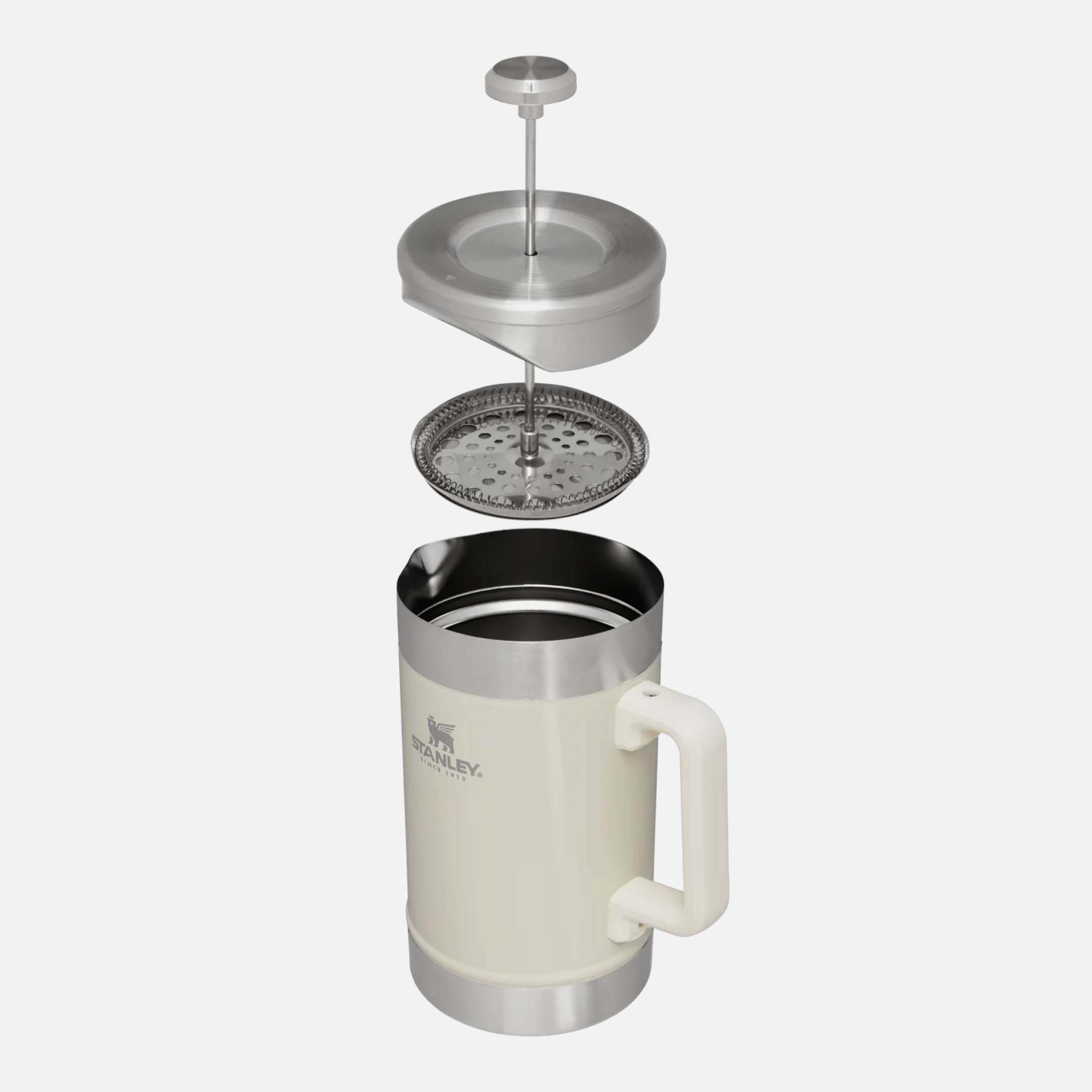 The Stay-Hot French Press 1.4L - Cream Gloss