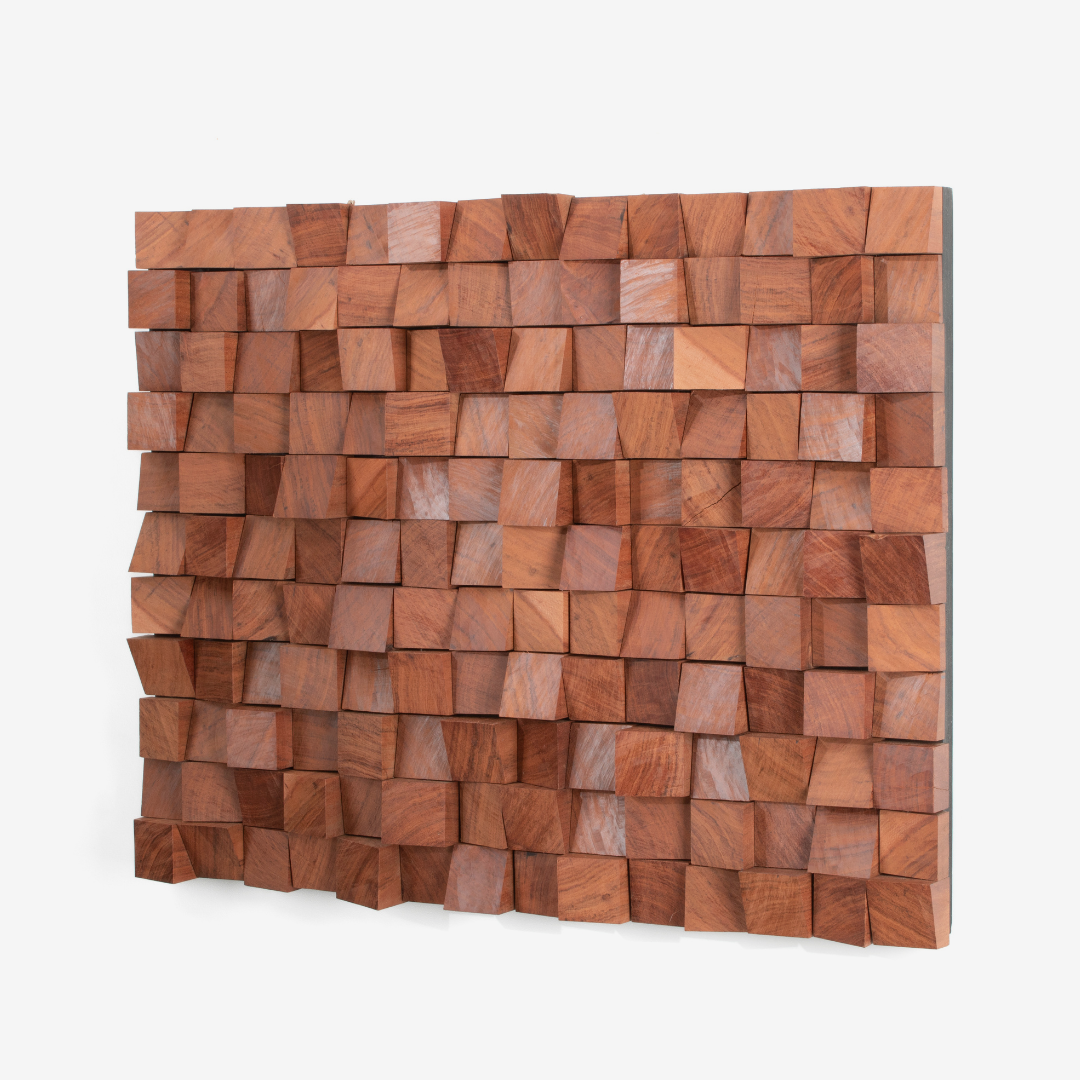 Blocks Wall Art - Solid Rhodesian Teak