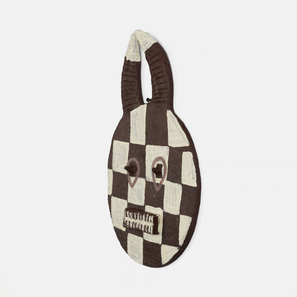 African Mask - Eland | Choc & White