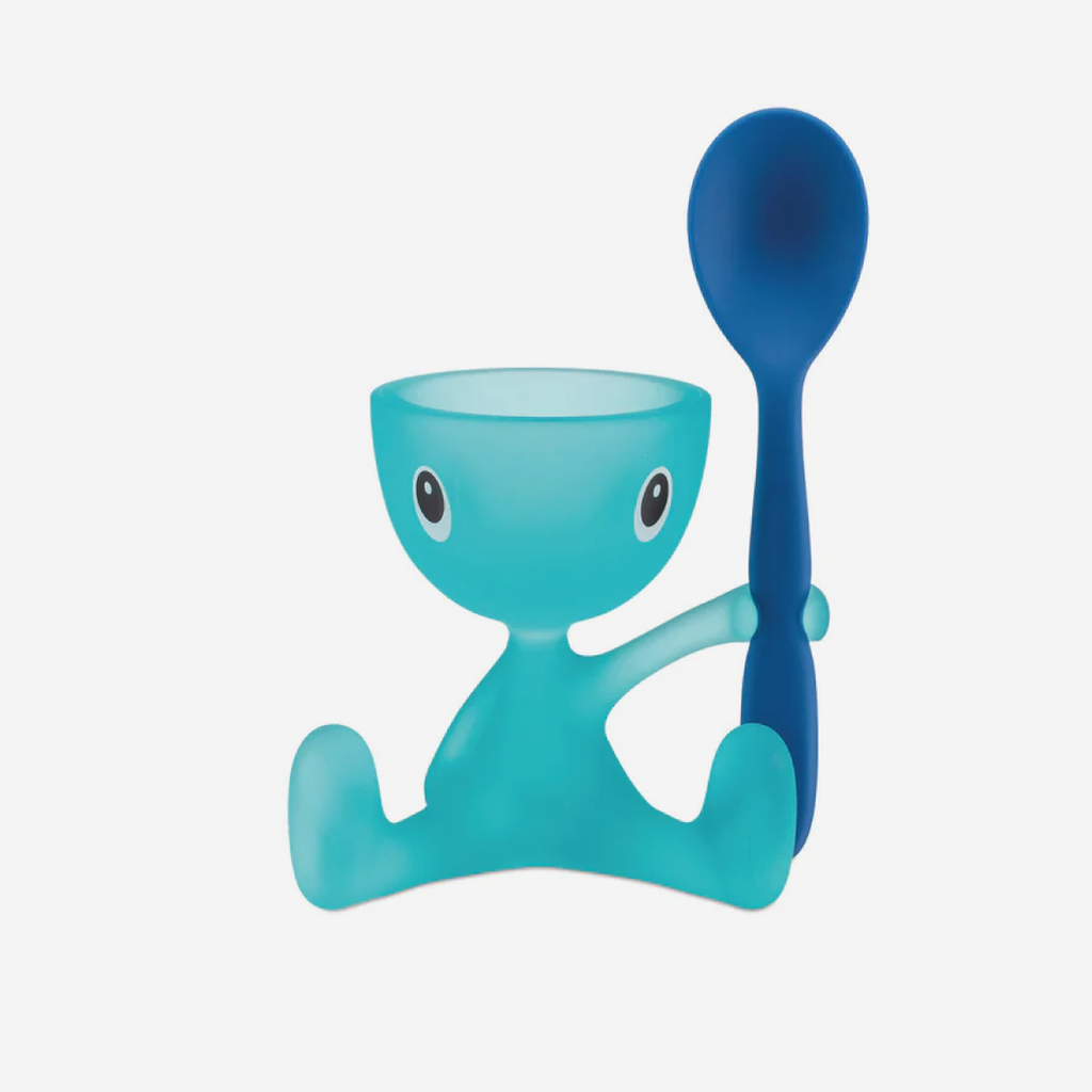 Alessi Cico Egg Cup & Spoon - Blue