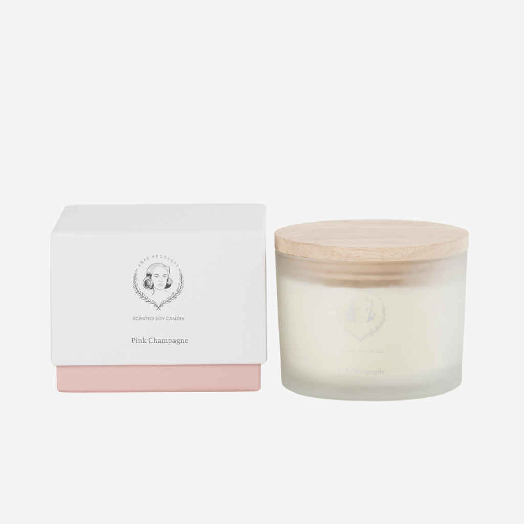 Large Scented Soy Candle - Pink Champagne