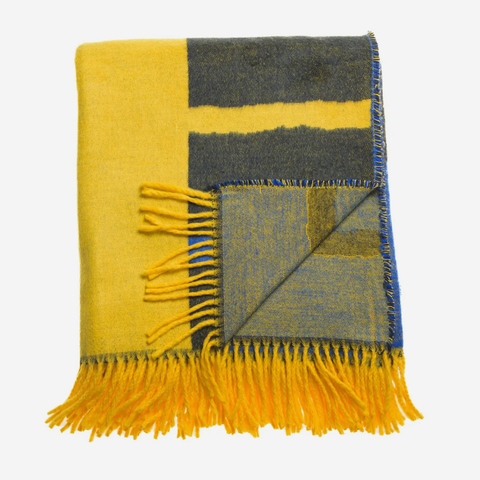 Isibusiso Sabaphansi Throw - Yellow & Old Royal
