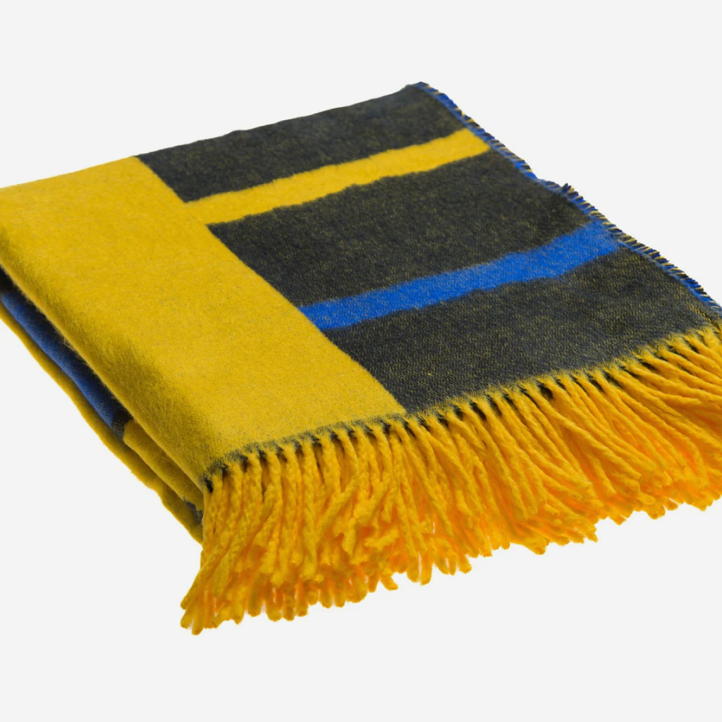 Isibusiso Sabaphansi Throw - Yellow & Old Royal