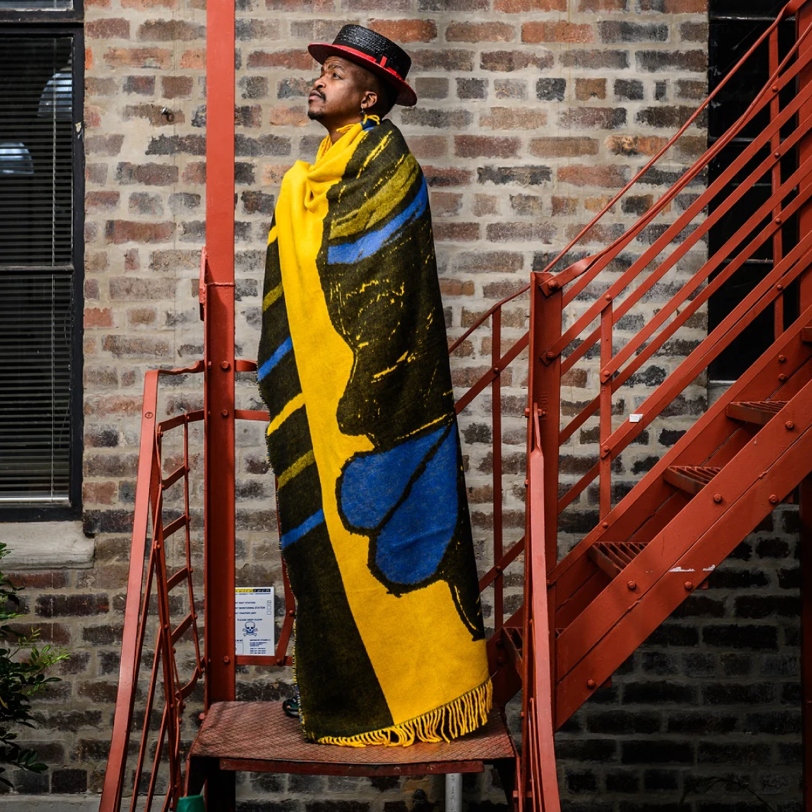 Isibusiso Sabaphansi Throw - Yellow & Old Royal