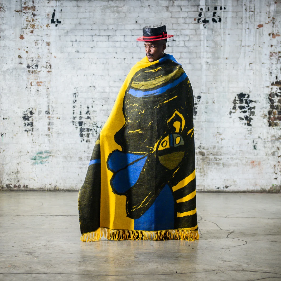 Isibusiso Sabaphansi Throw - Yellow & Old Royal