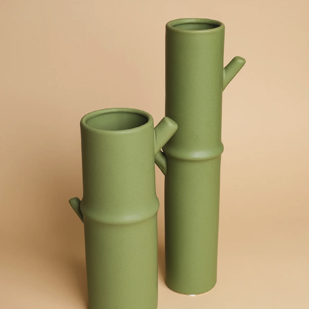 Medium Bamboo Ceramic Vase