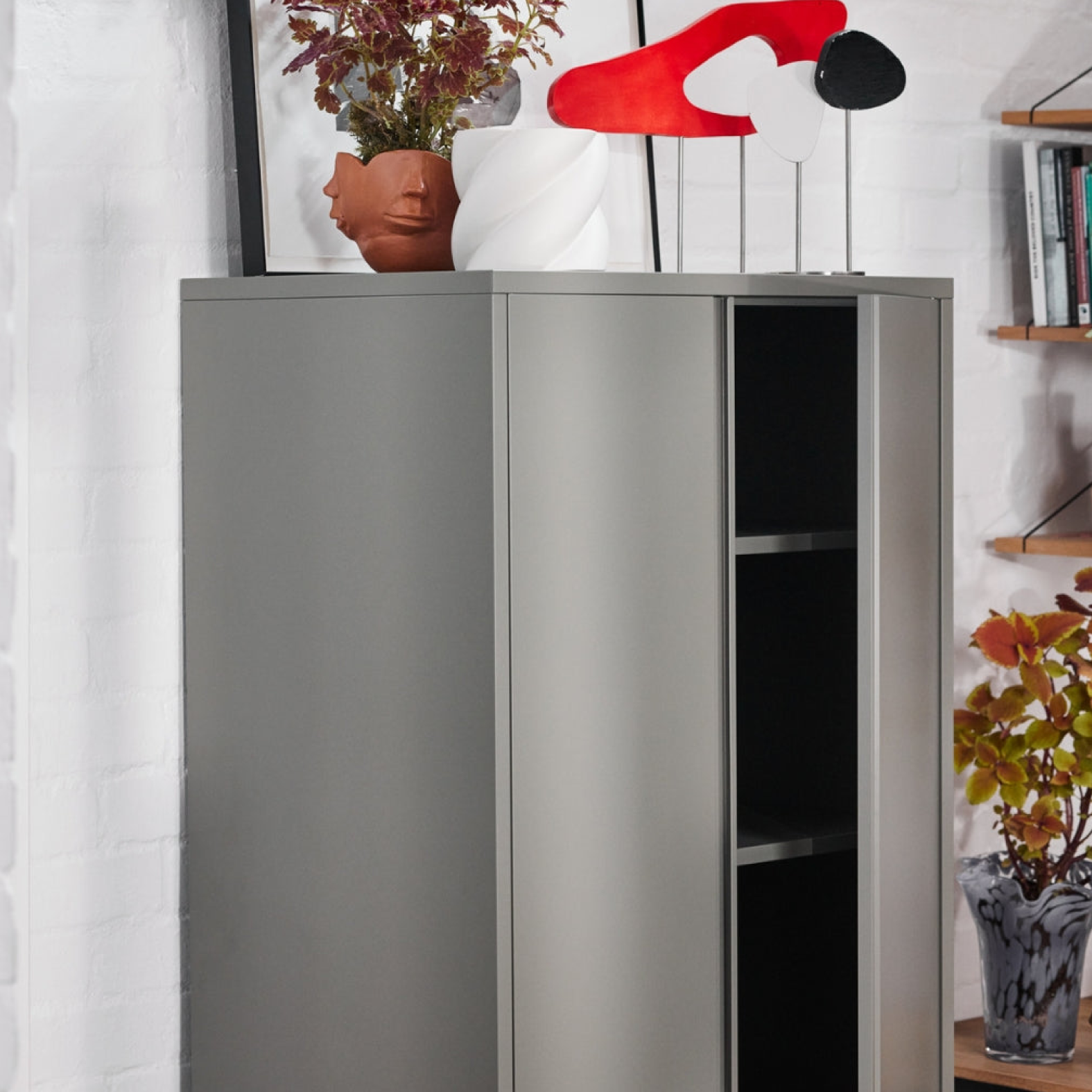 Popstrukt Bon Bon Double Locker - Moss Grey