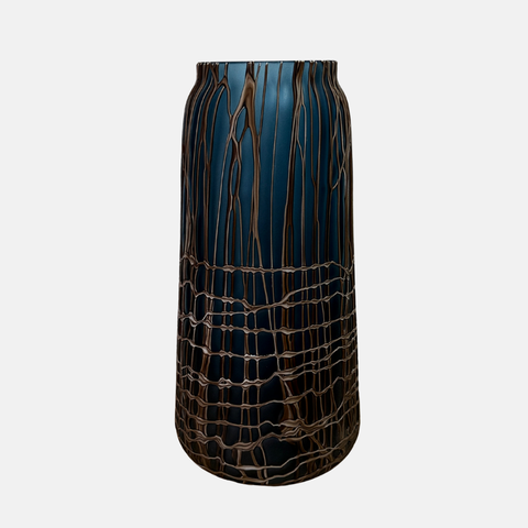 Cocoa Ripple Vase - Tall