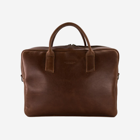 The Slim Briefcase - Saddle