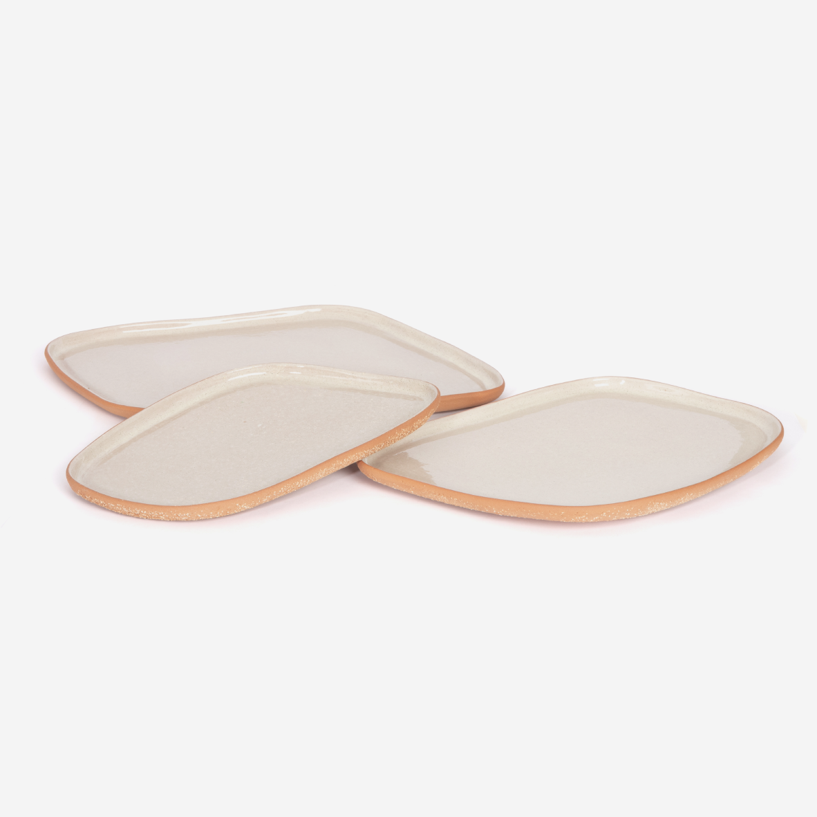 Ceres 3 Piece Terracotta Platter Set - Oat