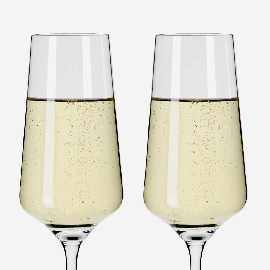 Champagne Light White Glass Set Of 2 - Niggemeier