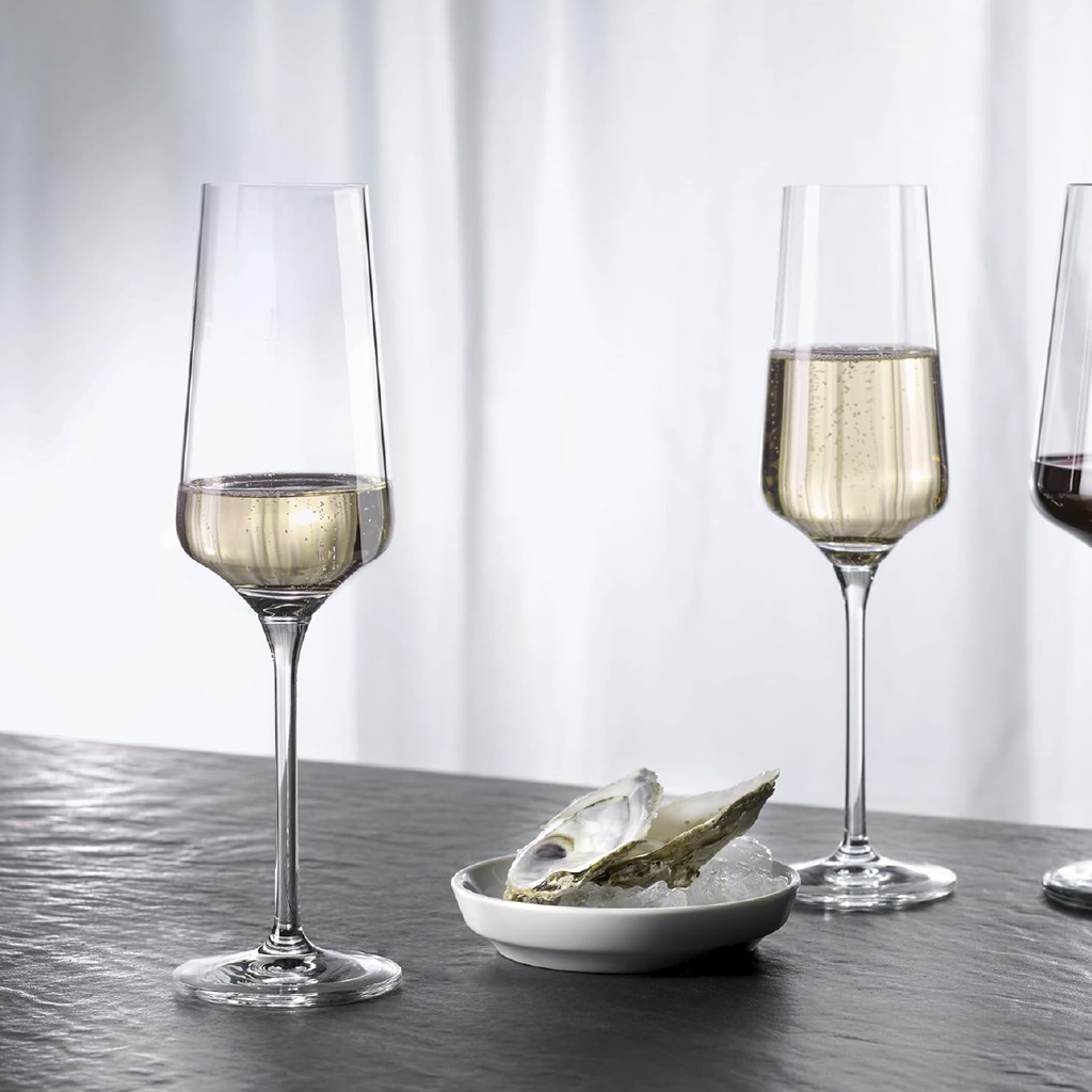 Champagne Light White Glass Set Of 2 - Niggemeier