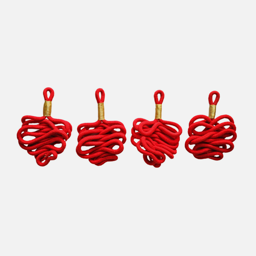 Christmas Decorations (Set of 4) - Red