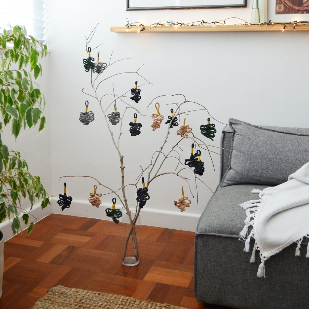 Christmas Decorations (Set of 4) - Black