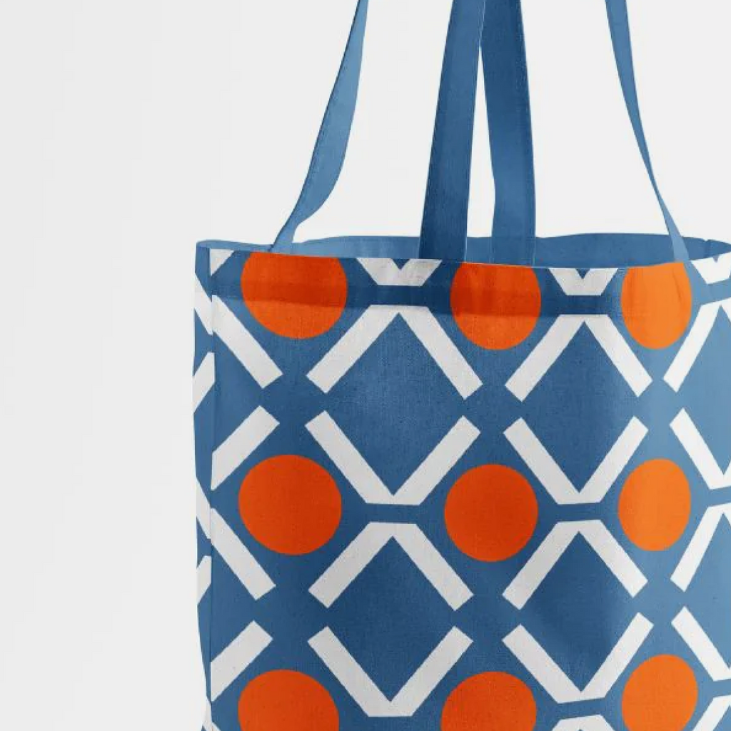 Circles Shopper Bag - Blue/Orange