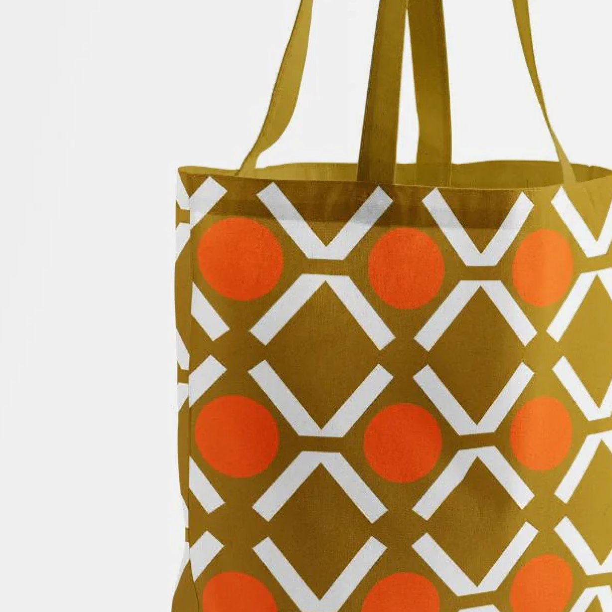 Circles Shopper Bag - Green/Orange