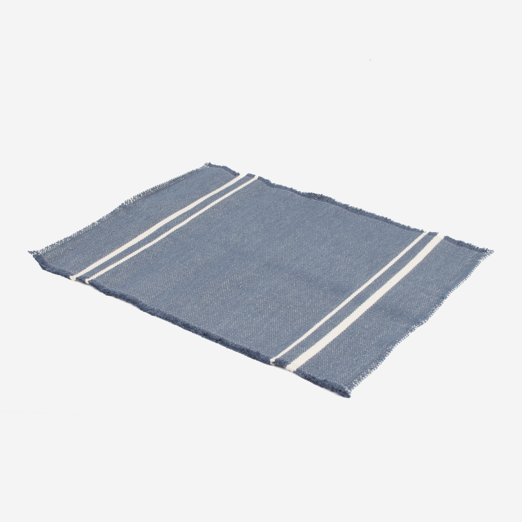 Contemporary Placemat With Stripes - Indigo