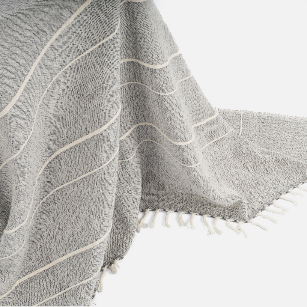Contemporary Throw - Charcoal