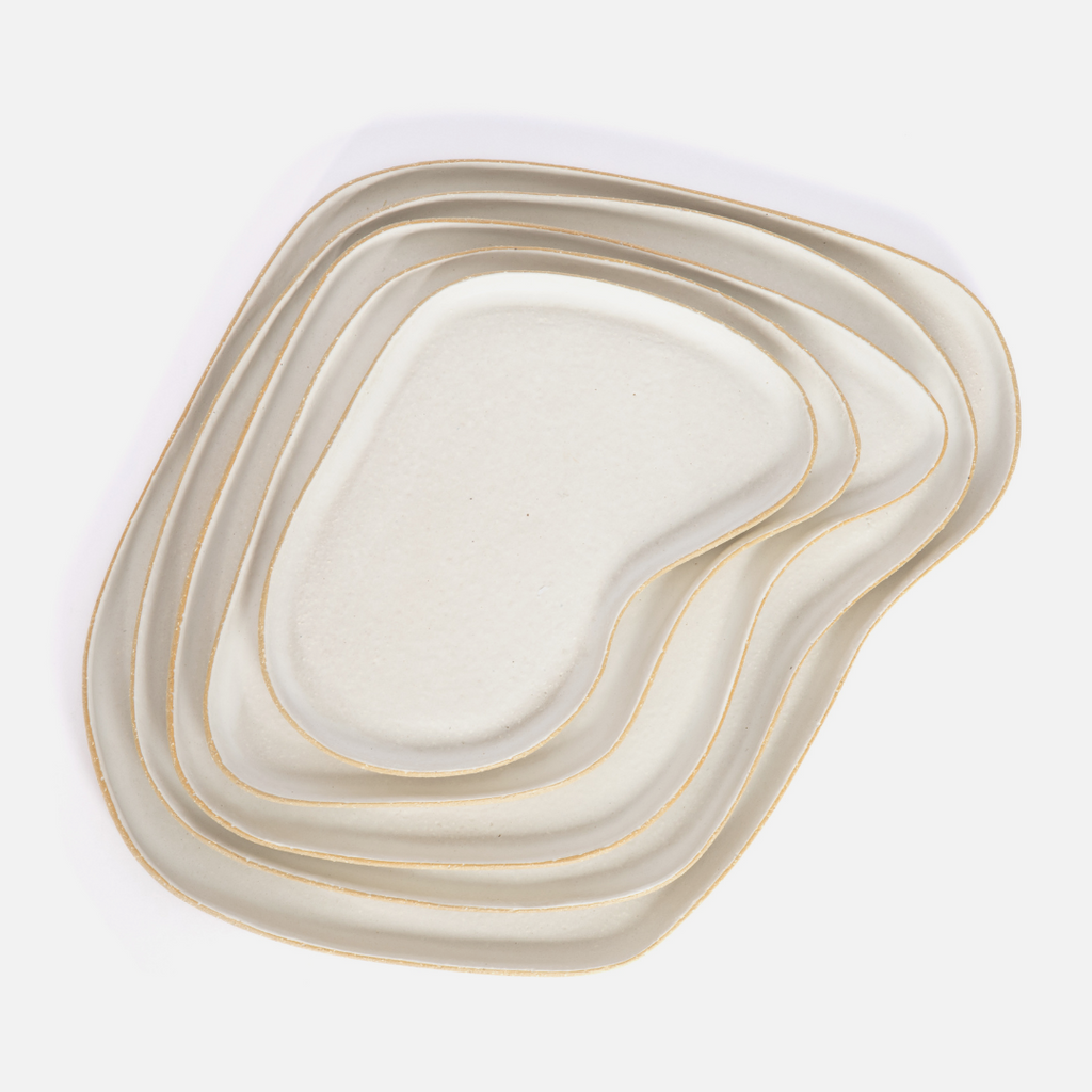 Contour 5 Piece Platter Set - Matte White