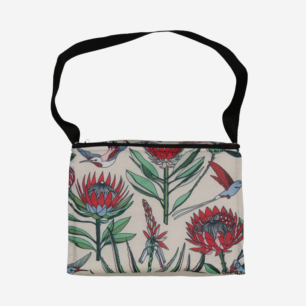 Cooler Bag - Bloom Red On Cream