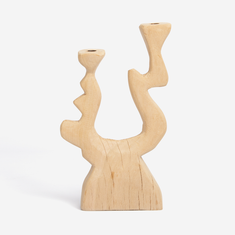Coral Wobble Candle Holder - Natural