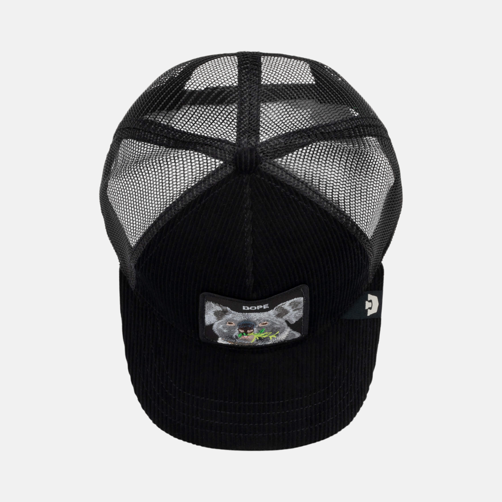 Dope Koala Corduroy Trucker - Black