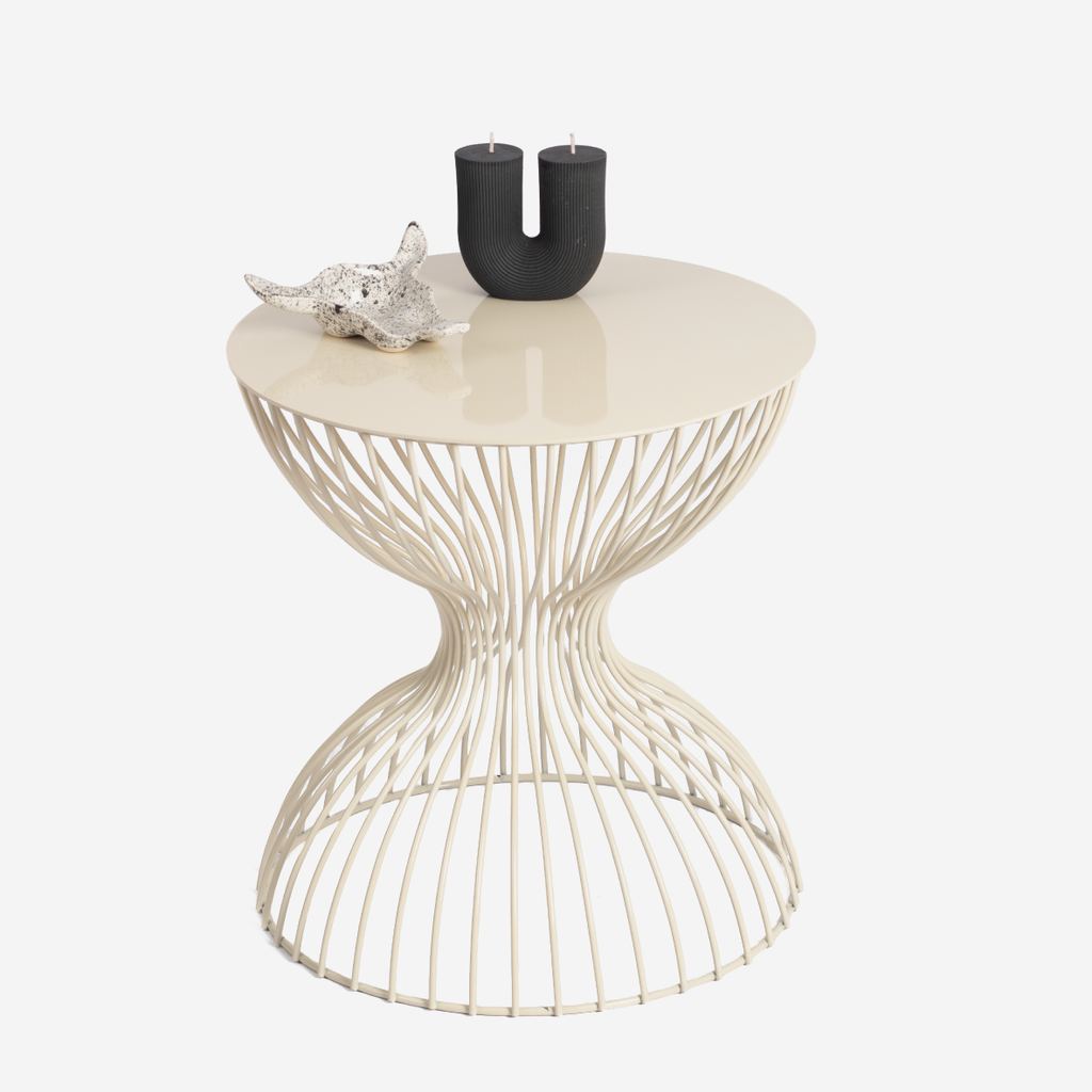 Corset Side Table - Cream